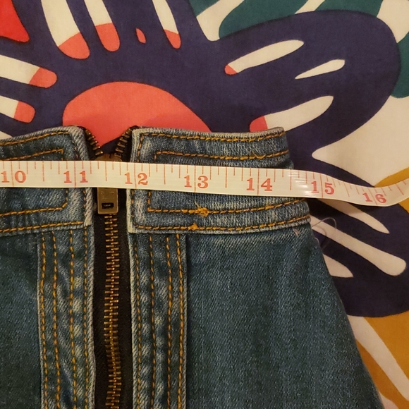 Anthropologie Jean skirt 10 - Picture 9 of 11